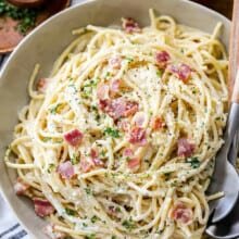 plated Spaghetti Carbonara