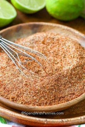 plate of Fajita Seasoning