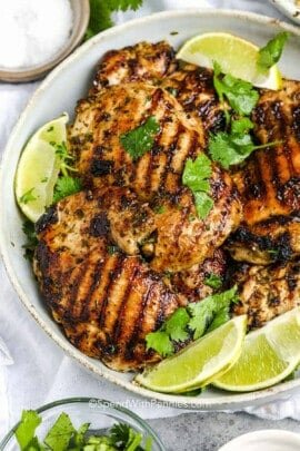 marinated Cilantro Lime Chicken on a plate