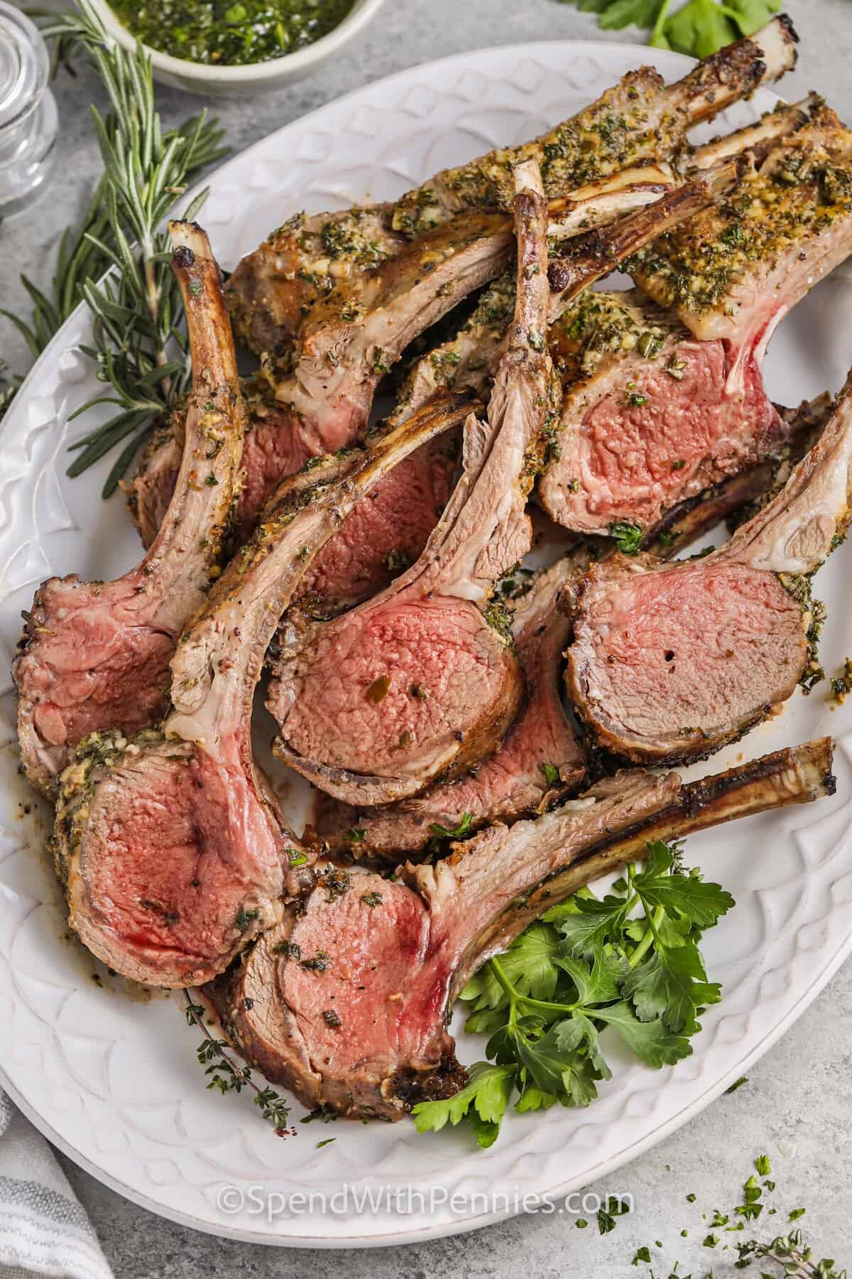 plated Rack of Lamb